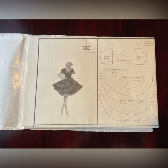 Vintage Authentic Patterns Inc Square Dancing Dress
Pattern #320 Size12-14-16 - Picture 5 of 10